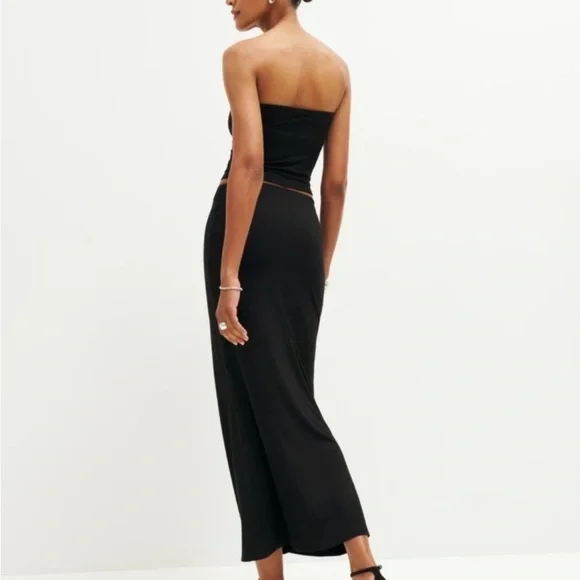 Reformation Adalynn Knit Two Piece Set in Black - Size - Medium - Picture 9 of 11